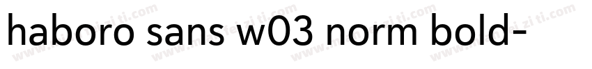 haboro sans w03 norm bold字体转换